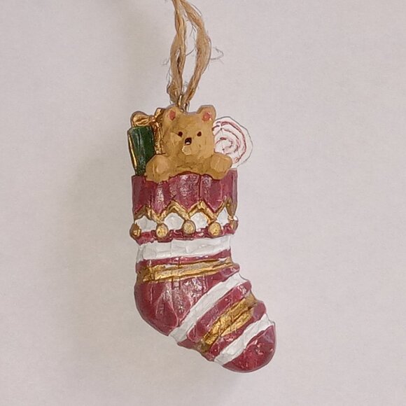 ๐ฏ 10 for $12 / Small Vintage Stocking Christmas Tree Ornament - Picture 7 of 10